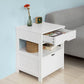 Vaughan Wooden Bedside Tables Bedside Table with 2 Drawers - White