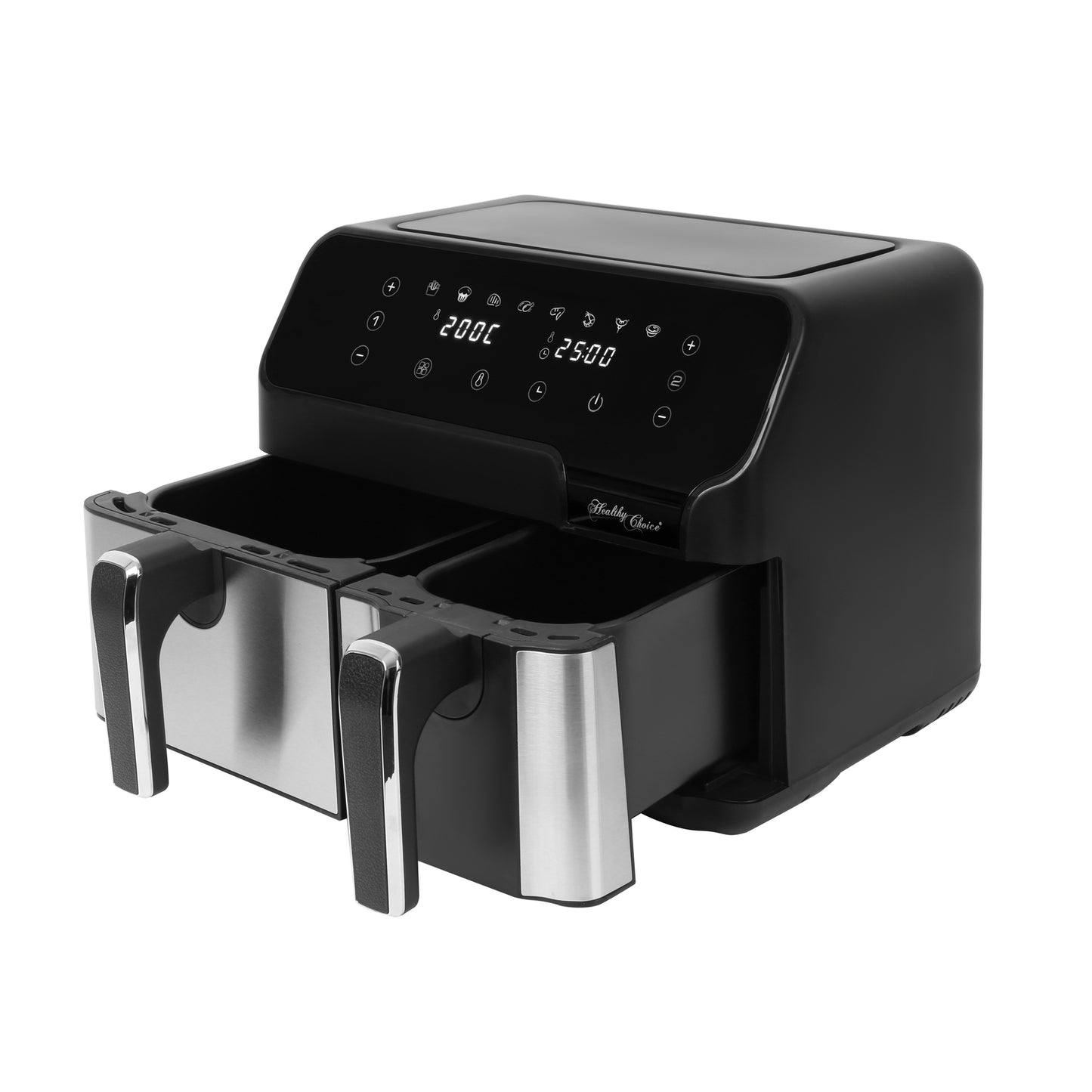 10L Digital Dual Zone Air Fryer with Dual Temperature Control