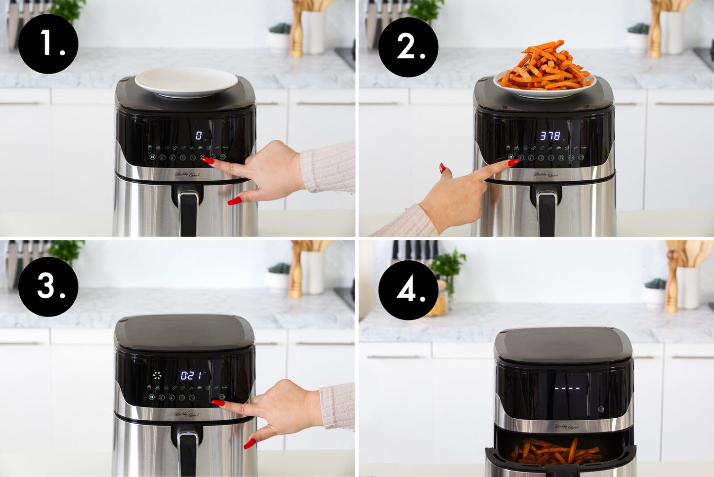 7L Air Fryer Wiz with Built-In Scale and 9 Cooking Programs