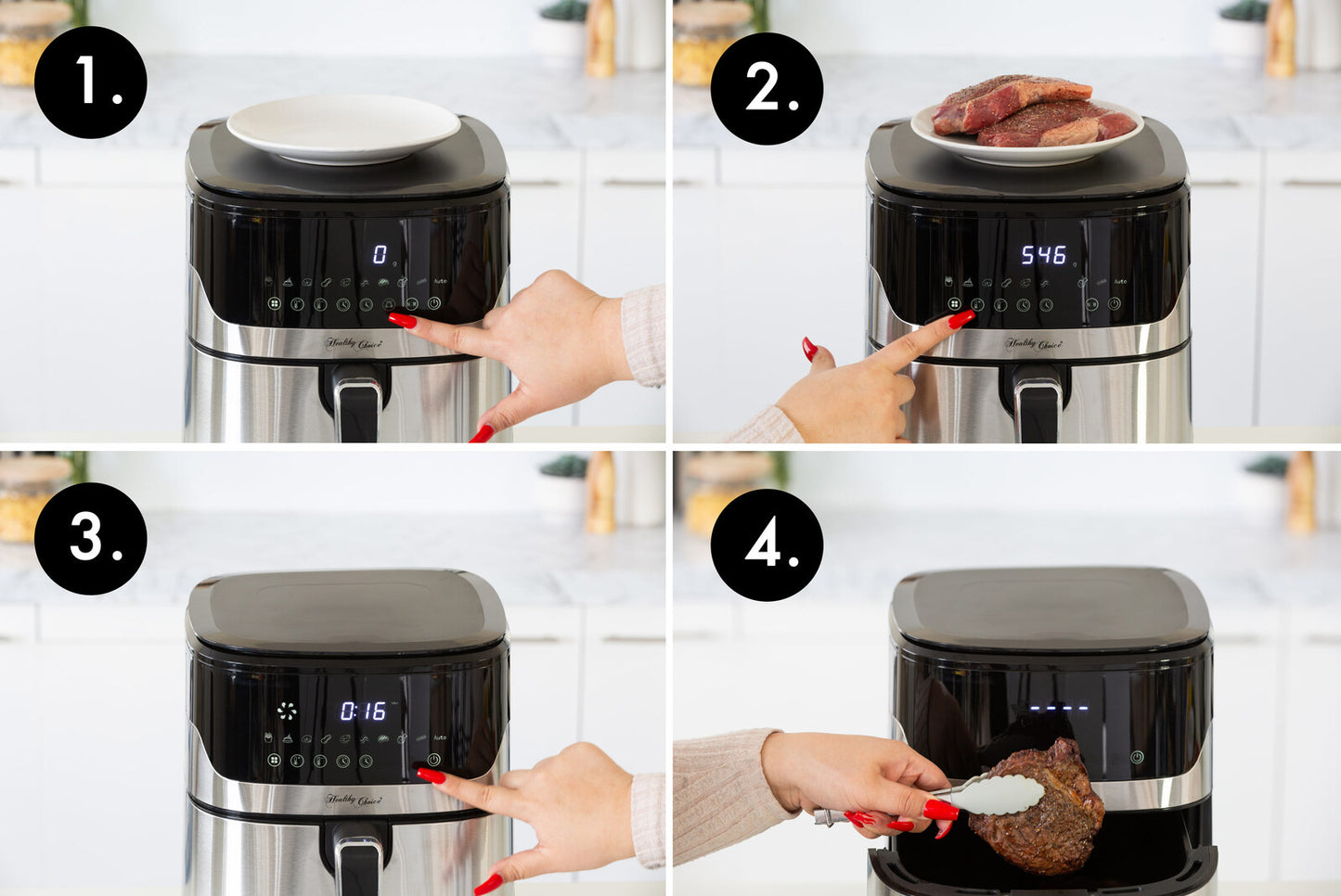 7L Air Fryer Wiz with Built-In Scale and 9 Cooking Programs
