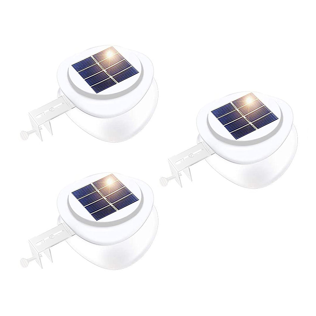 Set of 3 Solar Multipurpose Light with Screw & Mount Energy-Saving - White