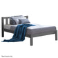 Maia Wooden Timber Bed Frame - Grey King Single