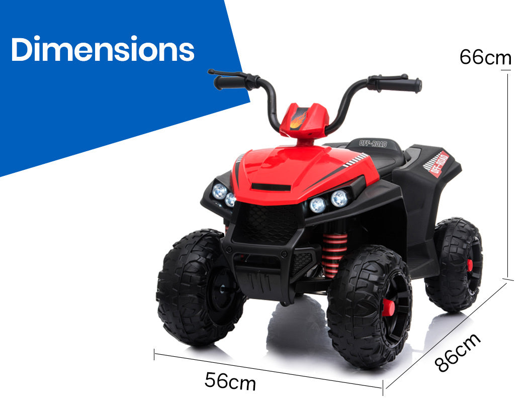Electric Ride On ATV Quad Bike Battery Powered - Red & Black