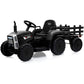 Electric Battery-Operated Ride On Tractor Toy Remote Control - Black