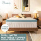 TWIN Dual Layer Mattress Topper with Gel Infused - White