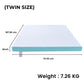 TWIN Dual Layer Mattress Topper with Gel Infused - White