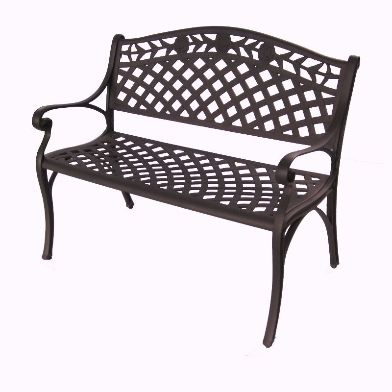 Elise Aluminium Bench - Bronze