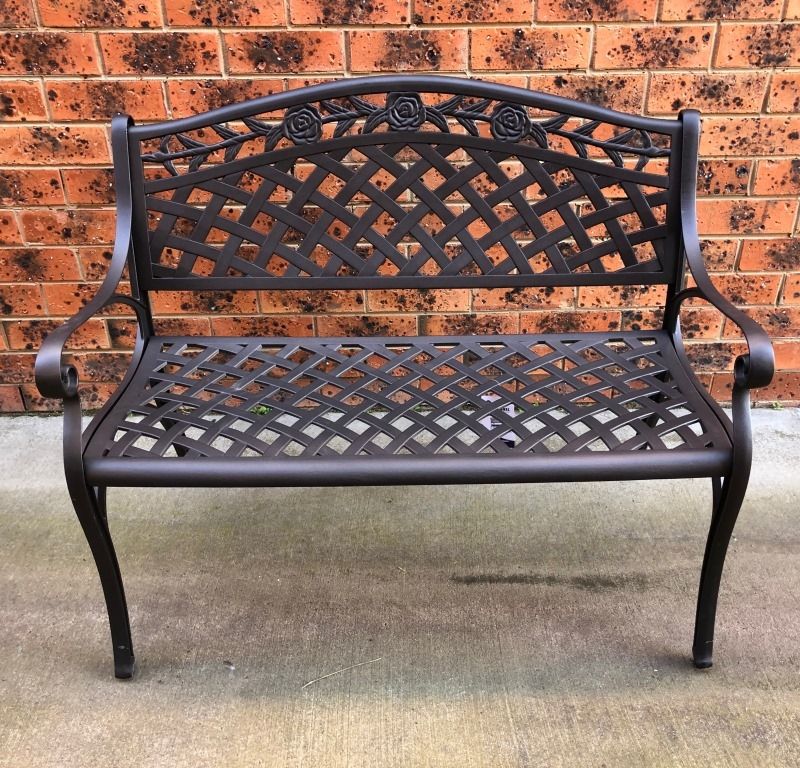 Elise Aluminium Bench - Bronze