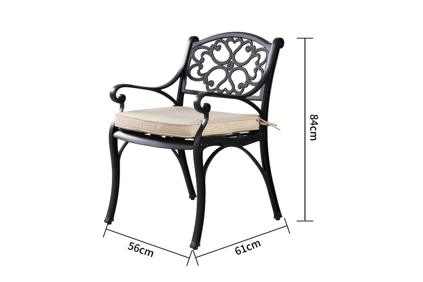 Lydia Aluminium Chair - Black