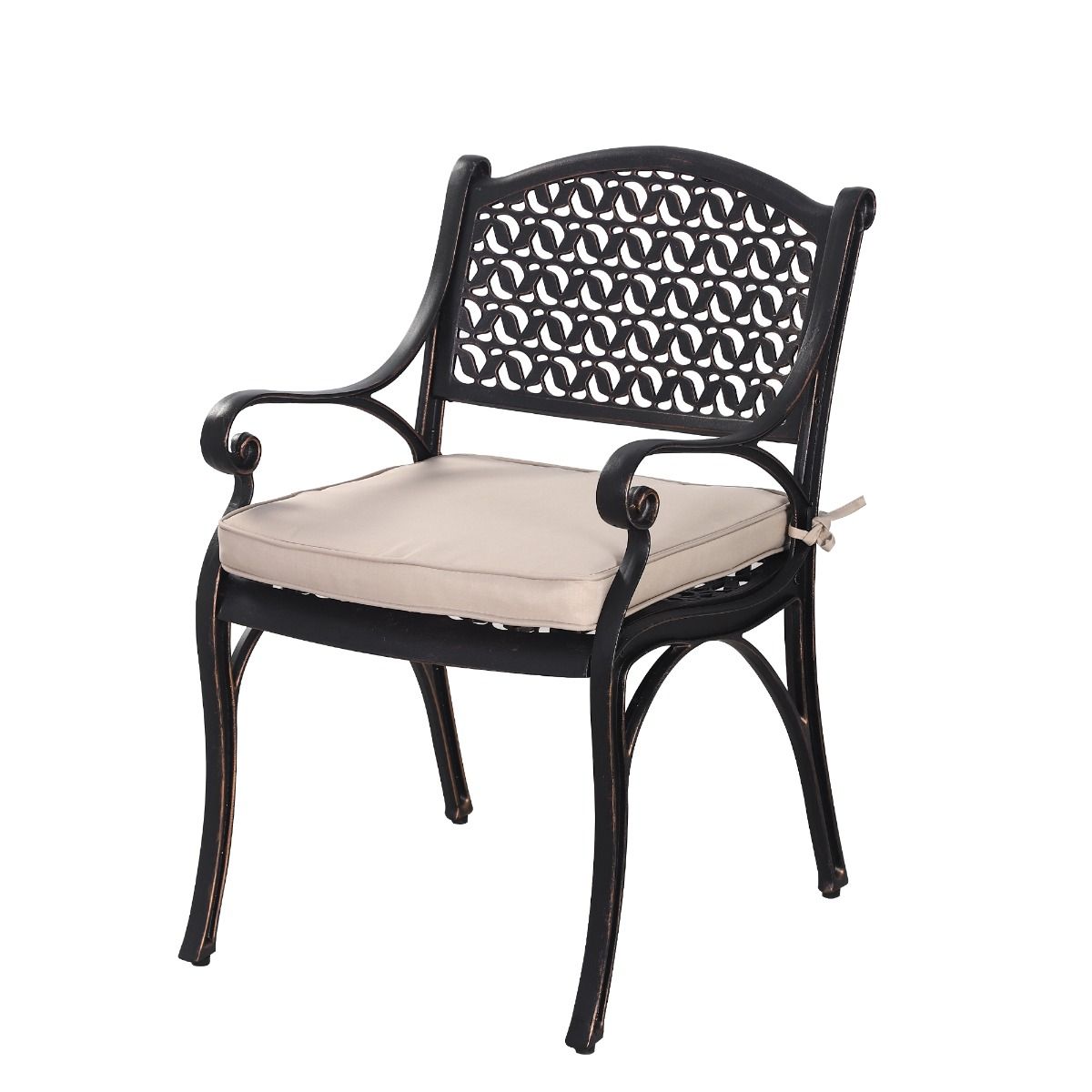 Marcus Cast Aluminium Chairs with Cushions - Bronze