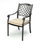 Kamila Metal Outdoor Dining Chair with Cushions - Black
