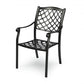 Kamila Metal Outdoor Dining Chair with Cushions - Black