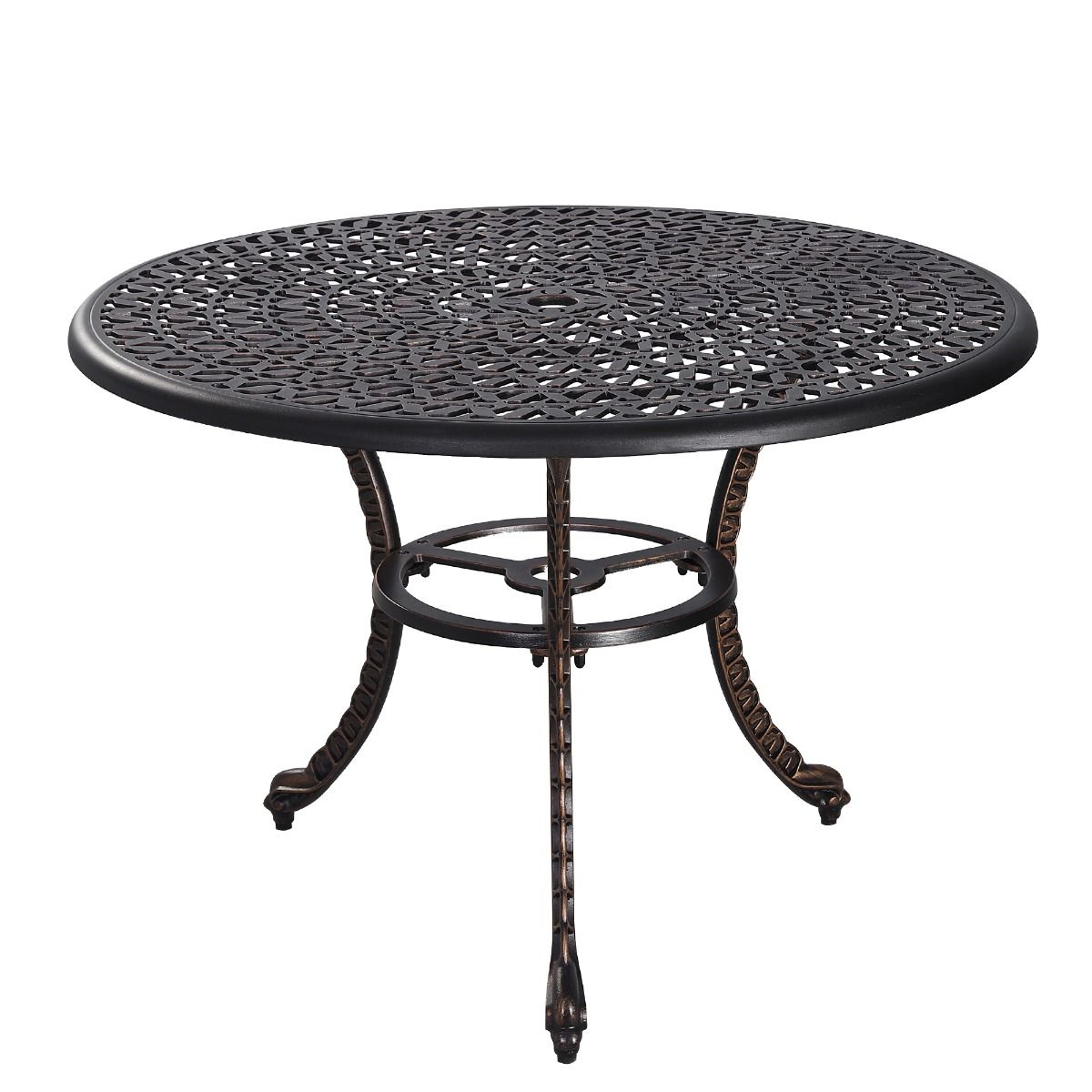 Liam Cast Aluminium Dining Table - Bronze