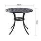 Nathan Aluminium 90cm Table - Black