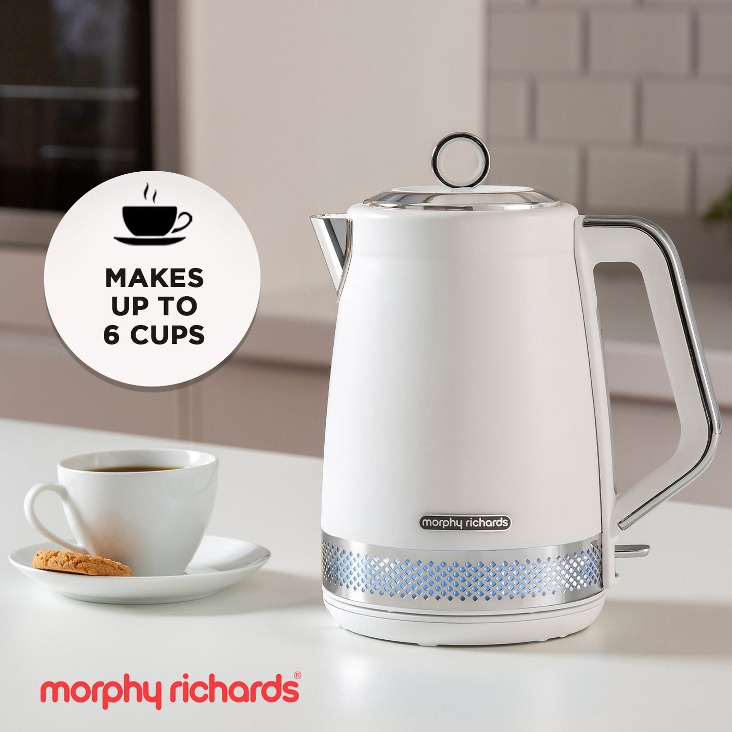 Morphy Richards Illumination Jug Kettle 1.7L - White