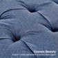 Button-tufted Upholstered Bench With Tapered Legs By - Blue Linen
