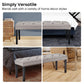 Button-tufted Upholstered Bench With Tapered Legs By - Light Grey