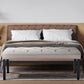 Button-tufted Upholstered Bench With Tapered Legs By - Light Grey