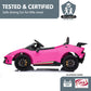 Lamborghini Performante Kids Electric Ride On Car Remote Control by - Pink