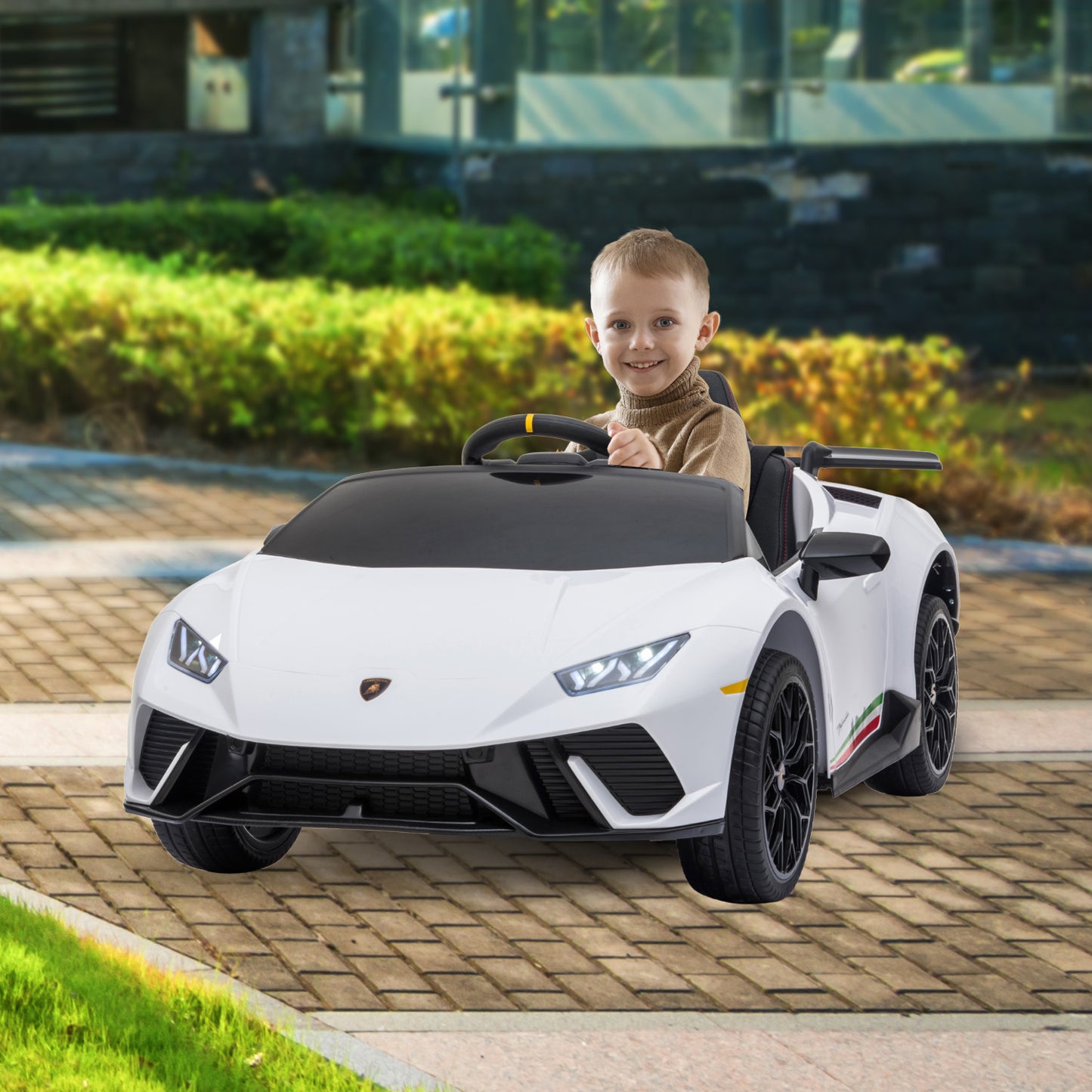 Lamborghini Performante Kids Electric Ride On Car Remote Control by - White