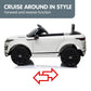 Land Rover Licensed Kids Electric Ride On Car Remote Control - White
