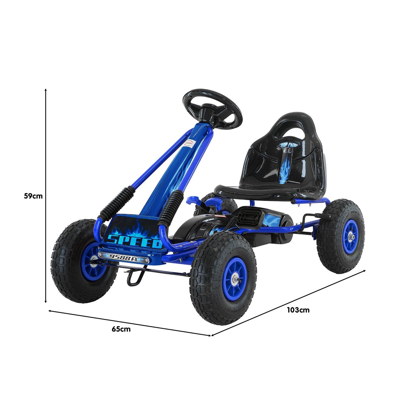 G95 Kids Ride On Pedal Go Kart - Blue