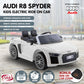 R8 Spyder Audi Licensed Kids Electric Ride On Car Remote Control - White