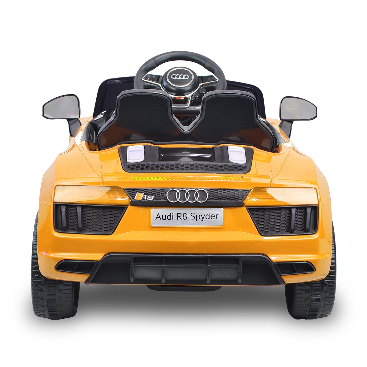 R8 Spyder Audi Licensed Kids Electric Ride On Car Remote Control - Yellow