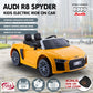 R8 Spyder Audi Licensed Kids Electric Ride On Car Remote Control - Yellow