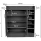 Sarantino 21 Pairs Shoe Cabinet Rack Storage Organiser 80 x 30 x 90cm in Black