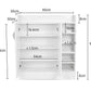 Sarantino 21 Pairs Shoe Cabinet Storage Organiser Shelf 2 Doors 80 x 30 x 90cm in White