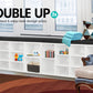 Sarantino New 10 Pairs Shoe Cabinet Rack Storage Organiser Shelf Stool Bench Wood - White