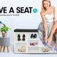 Sarantino New 10 Pairs Shoe Cabinet Rack Storage Organiser Shelf Stool Bench Wood - White