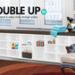 Sarantino Shoe Rack Cabinet Organiser Brown Cushion Bench Stool - 104 X 30 X 45 - White
