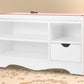 Shoe Rack Cabinet Organiser White Cushion Bench Stool Ottoman - 80 X 30 X 45 - White