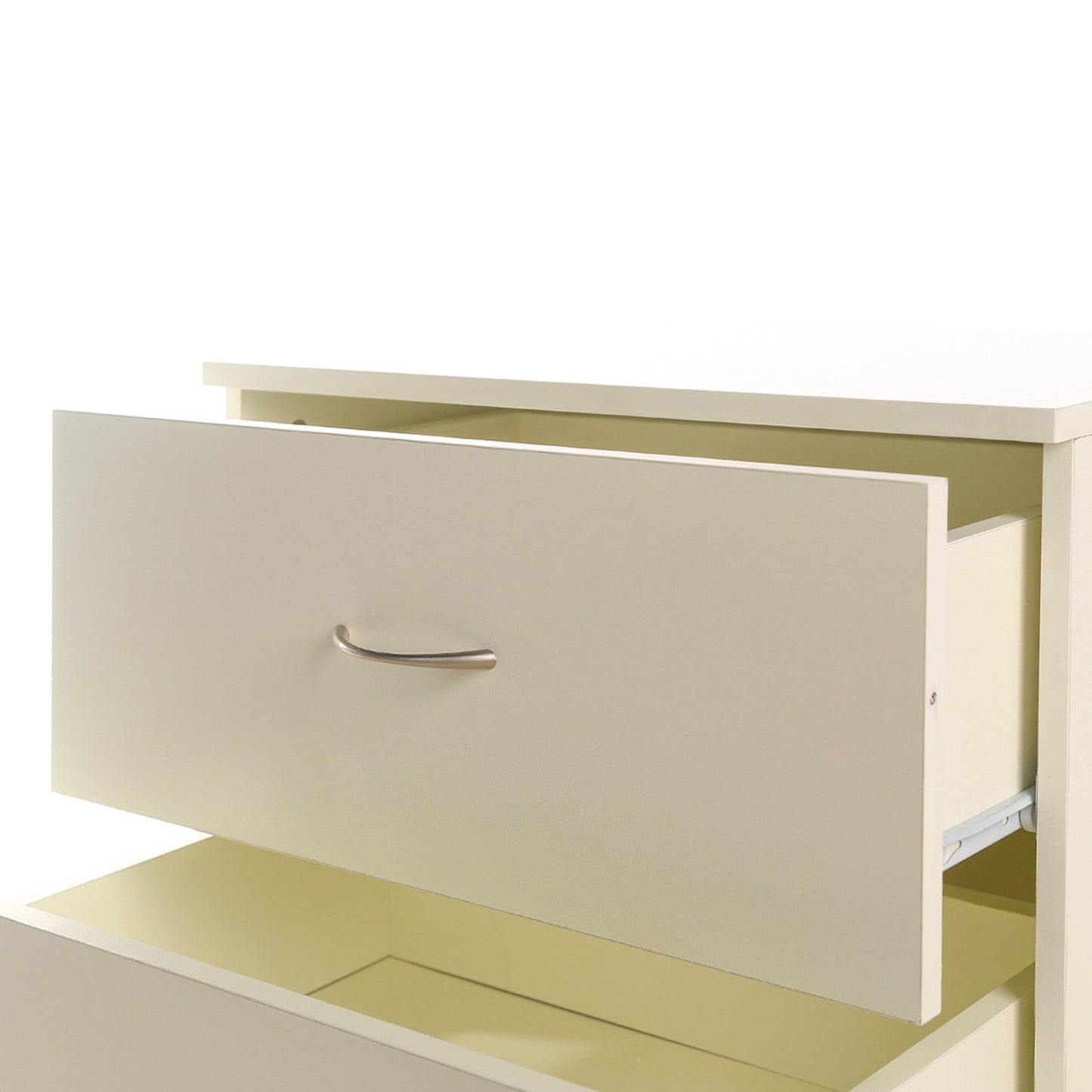 Bedside Table Cabinet Storage Chest 2 Drawers Lamp Side Nightstand White