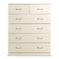 Tallboy Dresser 6 Chest Of Drawers Cabinet 85 X 39.5 X 105 - White