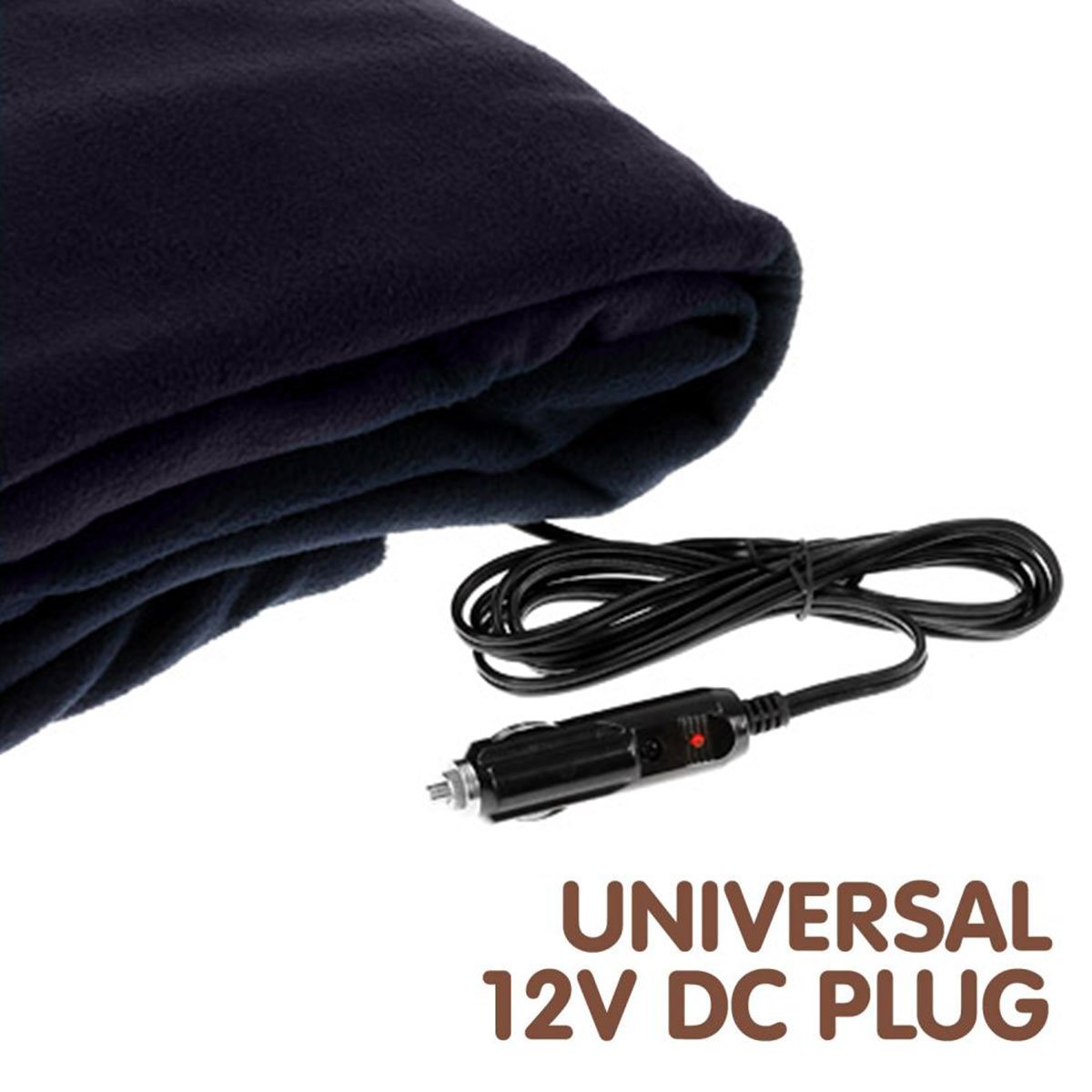 Heated Electric Car Blanket 150x110cm 12V - Blue