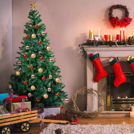 6ft 1.8m 850 Tips Green Christmas Tree Xmas Decor Decorations