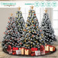 6ft 1.8m 850 Tips Snow-Tipped Artificial Christmas Tree