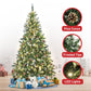 9ft 2.7m 270 Tips Pre Lit Christmas Tree Decor with Pine Cones Xmas Decorations