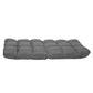 Mallyn Adjustable Floor Faux Linen Floor Chair Sofa - Dark Grey