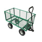 Steel Mesh Garden Trolley Cart - Green