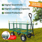 Steel Mesh Garden Trolley Cart - Green