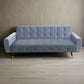 Milli 3-Seater Tufted Velvet Sofa Bed - Light Grey