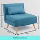 Maybelle Linen Adjustable Corner Sofa Lounge - Blue