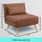 Maybelle Linen Adjustable Corner Sofa Lounge - Brown