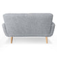 Maya 6-Seater Linen Futon Couch Sofa Set - Light Grey