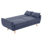 Mariah 3-Seater Linen Fabric Futon Modular Sofa Bed Suite - Dark Grey