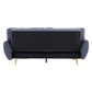 Mariah 3-Seater Linen Fabric Futon Modular Sofa Bed Suite - Dark Grey